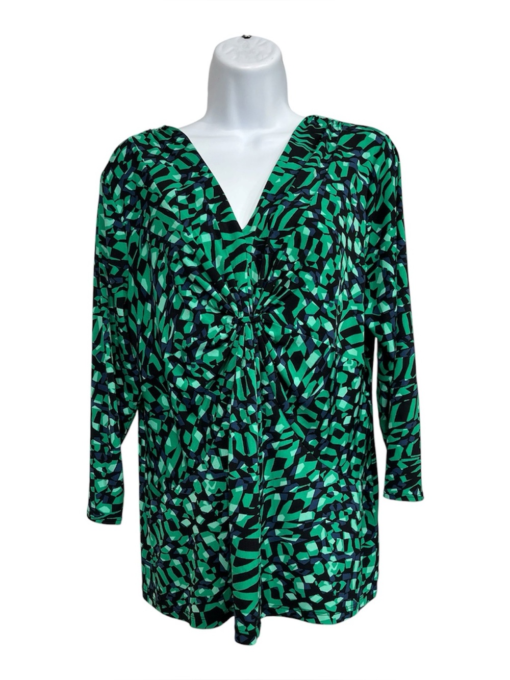 Chaus stretchy v-neck blouse size XL